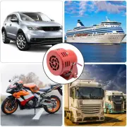 1X 12V 300DB RED MINI COMPACT ELECTRIC MOTOR AIR RAID HORN ALARM for CAR TRUCK