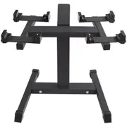 Adjustable Dumbbell Stand, Home Fitness Rack and Stand with Media Rack, Safe and Convenient Dumbbell Weight Holder, Compact Dumbbell Storage Rack Perfect for Home Gym Strength