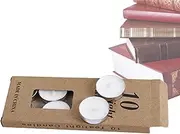 Tealights Holder | Tea Candle Holders Glass, Retro Table Decoration | Decorative Dining Table Accent with 10x Tea Wax for Celebration Visual Cooling Effect Heat Resist Wedding Parties