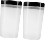 Outanaya Portable Nail Manicure Pen Holder 2pcs Plastic Pen Wash Bucket for Nail Gel Art Brush Cleaning Cup