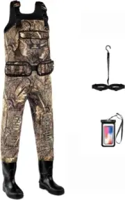 DRYCODE M6/W8 Neoprene Chest Waders for Men, Fishing Waders for Women with Boots
