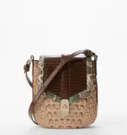BRAHMIN Devonshire Collection Honey Brown Everlee Crossbody Bag