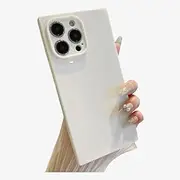 Hosgor Compatible with iPhone 14 Pro Case, Soft Slim Candy Color Case for Women, Shockproof TPU Cushion Silicone Bumper Case for iPhone 14 Pro 6.1inch (White)