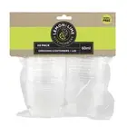 20pc Lemon & Lime Plastic 60ml Storage 6cm Salad Dressing Containers w/ Lid CLR