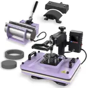 Heat Press Machine 12x15 Inch, 360° Swing Away 5 in 1 Heat Transfer Machine, ...