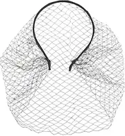 [aoozleny] 1920s Mesh Veil Headband Vintage Fascinators Bridal Wedding Tea Party Veil for Women (Black)