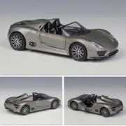 Porsche 918 Spyder Model Car 1:36 Diecast Toy Cars Doors Open Pull Back Boys