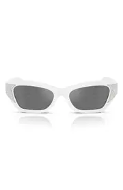 Swarovski 50mm Cat Eye Sunglasses in White at Nordstrom One Size