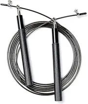 Speed Skipping Rope Adjustable Jumping Rope with Aluminium Alloy Handle and Ball Bearing Tangle-Free Exercise Rope for Home Exercise & Slim Body , Cross Fit Training, Fitness, Exercis Ideal for