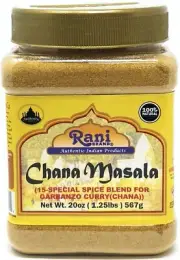 Rani Chana Masala (Garbanzo Curry 15-Spice Blend) 20oz (1.25lbs) 567g PET Jar
