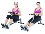 Rowing Machine by Iron Bar with Comfort Grip and Seating Free US Shipping