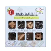 Wooden and Metal Brain Teaser Puzzles, IQ Challenge Puzzle Games