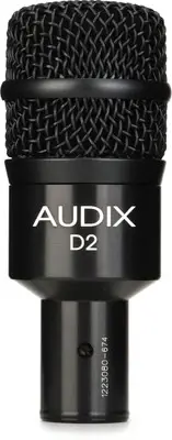 Audix D2 Hypercardioid Dynamic Instrument Microphone (2-pack) Bundle