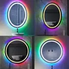 RGB LED Bathroom Mirror Large Dimmable Smart Memory Tempered Glass Vanity Mirror