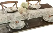 Cynthia Rowley Easter Table Runner Bunny Rabbit Green Brown ~ 14 X 72
