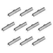 160Pcs Ribbon Crimp Clamp Ends 30mm Cord End Clasp for DIY Craft Metallic Black