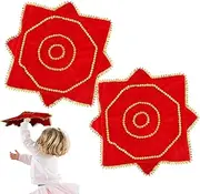 [Generic] Juggling Scarves - Octagonal Handkerchief for Dancing,Yangko Towel, Chinese Style Dance Handkerchief, Performance Prop Decor for Women Girls