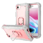MCC Stylish Shockproof iPhone SE 2020 2nd Gen Case Cover Apple Heavy Duty [Grey+Pink]