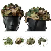 3D Camo Helmet Cloth Cover Nylon Drawstring Helmet Scrim Hunting Accessory Camo