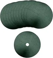JISADER 12x Tree Mulch Rings Weed Barrier Fabric Potted Plant Root Protection Non Woven Tree Protection Mats, 62cm and 7cm Hole