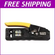 Compact Ratcheting Modular Crimper/Stripper for RJ45/RJ11 - Professional Tool