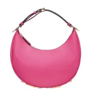 Fuchsia leather bag One size Pink
