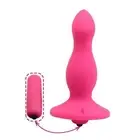 Wearable Vibrating Anal Dilator Butt Plug With Suction Cup Mini Vibrator Sex