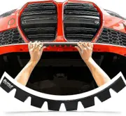 Sliplo Ultra Universal Front Bumper Scrape Guard Skid Plate Bumper Protection For Lowered Cars, Carbon Fiber Splitters And Aftermarket Bumper Lips Yal