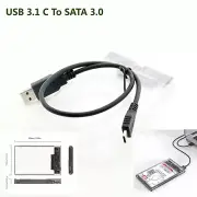 1pc 2.5" USB 3.1 Type C to SATA 3.0 HDD Case Tool Free UASP Hard Drive Enclosure