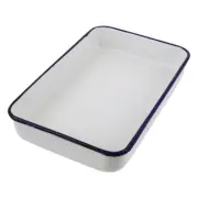 Enamel Baking Pan Cooking Trays for Oven Deep Roasting Casserole Cookware