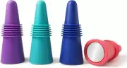 Wine Stoppers,Wine Bottle Stopper,Reusable Wine Bottle Stoppers,4 Pack