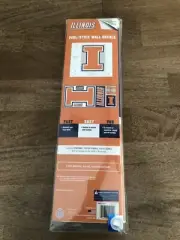 Official New Peel & Stick Removable Wall Decals University of Illinois Football