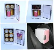 ETHZZLE 4l Electric Car Refrigerator Freezer Mini Cooler Warmer Portable Dual Use Travel Vehicle Fridge