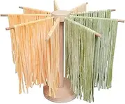 Pasta Drying Rack with 9 Bar Handles, Detachable Pasta Stand Dryer, Wooden Noodle Drying Rack, Fresh Noodles Hanging Stander, Household Pasta Drying Tool for Kitchen Noodle Pasta