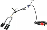 Garden Accessories 1000000 BTU Dual Propane for Torch Heavy Duty Weed Burner Single or Dual 16' Hose High Performance