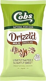 Cobs Drizzl'd Milk Chocolate Lightly Salted Slightly Sweet Popcorn 110 Grams