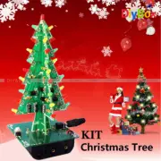DIY 3D Christmas Kit Flashing Light LED Circuit 3/7 Colors Xmas Tree Gift