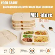 Takeaway Container 5 Comp Corn-based Starch Biodegradable Eco-friendly Lunch Box