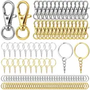 160 PCS Swivel Clasps Lanyard Snap Hooks with Key Rings, Lobster Claw Keychai...