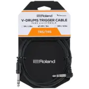 Roland V-Drums Trigger Cable 10ft, Balanced TRS, Angled 1/4 - Straight 1/4