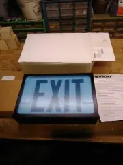 NEW EXITRONIX BARRON 600E SERIES G602E-WB-BL-DL LED EXIT SIGN GREEN LEDS