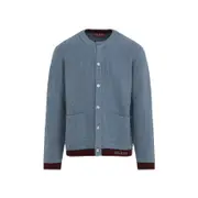 [Gucci] Gucci-Avio Blue Wool Cardigan-Uomo M STAND