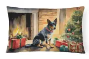 Australian Cattle Dog Cozy Christmas Throw Pillow