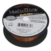 Soft Flex 49 Strand Beading Wire - Heavy 0.24 Diameter - 100 Feet Nylon Copper