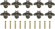 Be In Your Mind 10PCS Metal Bee Shape Knobs Pull 29.8x17.9x12.9mm with Screws Metal Handle for Cabinet Wardrobe Dresser Cupboard Drawer Closet Bronze