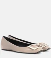 [Roger Vivier] Roger Vivier Belle Vivier leather ballet flats AU 8 grey