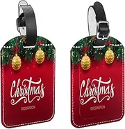 [WOSHJIUK] Luggage Tags,2 Pack Labels Suitcase Tags,Christmas Background Decoration,Luggage Tags Privacy Protection Travel Bag Tag