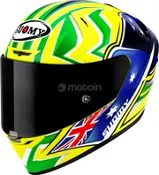 Suomy SR-GP Top Racer, full face helmet , color: Neon-Yellow/Neon-Green/Dark Blue/White , size: S