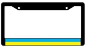 Ukraine Black Plastic License Plate Frame Auto Accessory World Flags