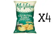 Miss Vickies Kettle Cooked Potato Chips SEA SALT & MALT VINEGAR 200g x 4 bags